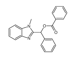 (1-methyl-1H-benzo[d]imidazol-2-yl)(phenyl)methyl benzoate结构式