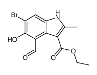 ethyl 6-bromo-4-formyl-5-hydroxy-2-methyl-indole-3-carboxylate Structure