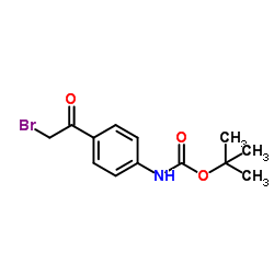 N-boc-4-(2-溴乙酰基)苯胺结构式