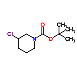 3-氯-1-哌啶甲酸叔丁酯结构式