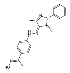 5-methyl-2-phenyl-2H-pyrazole-3,4-dione-4-[(Z)-4-(1-hydroxyimino-ethyl)-phenylhydrazone] Structure