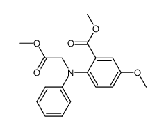 5-methoxy-2-((2-methoxy-2-oxoethyl)phenylamino)benzoic acid methyl ester Structure