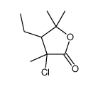 3-chloro-4-ethyl-3,5,5-trimethyloxolan-2-one结构式