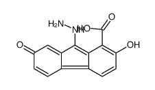 9-hydrazinyl-2-hydroxy-7-oxofluorene-1-carboxylic acid Structure