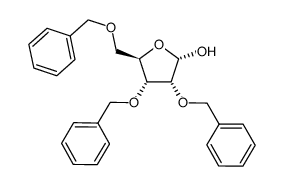 (2S,3R,4R,5R)-3,4-Bis(benzyloxy)-5-((benzyloxy)methyl)tetrahydrofuran-2-ol Structure