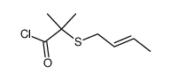 α-but-2t-enylmercapto-isobutyryl chloride Structure