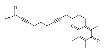 12-(2,4,5-trimethyl-3,6-dioxocyclohexa-1,4-dien-1-yl)dodeca-2,7-diynoic acid Structure