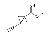 Bicyclo[1.1.0]butane-1-carboximidic acid, 3-cyano-, methyl ester结构式