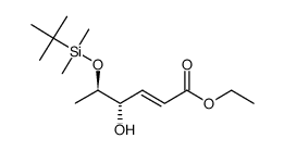 (4S,5R,E)-ethyl 5-((tert-butyldimethylsilyl)oxy)-4-hydroxyhex-2-enoate Structure