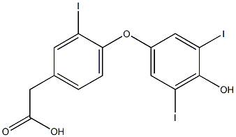Benzeneacetic acid, 4-(4-hydroxy-3,5-diiodophenoxy)-3-iodo- structure