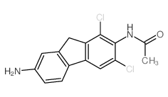 N-(7-amino-1,3-dichloro-9H-fluoren-2-yl)acetamide结构式