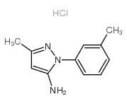 3-甲基-1-(3-甲基苯基)-1H-吡唑-5-胺结构式