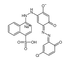 4-[[5-[(5-chloro-2-hydroxyphenyl)azo]-2,4-dihydroxyphenyl]azo]naphthalene-1-sulphonic acid, sodium salt结构式