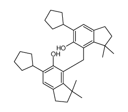 4,4'-methylenebis[6-cyclopentyl-3,3-dimethylindan-5-ol]结构式
