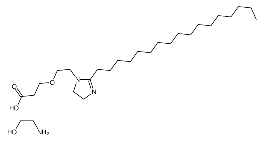 (2-hydroxyethyl)ammonium 3-[2-(2-heptadecyl-4,5-dihydro-1H-imidazol-1-yl)ethoxy]propionate structure