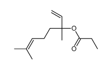 ()-1,5-dimethyl-1-vinylhex-4-enyl propionate structure