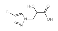 3-(4-chloropyrazol-1-yl)-2-methylpropanoic acid Structure