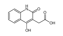 3-Quinolineacetic acid, 1,2-dihydro-4-hydroxy-2-oxo-结构式