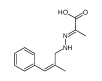 (2E)-2-[[(E)-2-methyl-3-phenylprop-2-enyl]hydrazinylidene]propanoic acid Structure