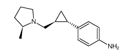 4-{2-[(2S)-2-methyl-pyrrolidin-1-ylmethyl]-(1S,2S)-cyclopropyl}-phenylamine结构式