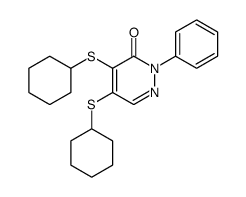4,5-bis-cyclohexylsulfanyl-2-phenyl-2H-pyridazin-3-one结构式
