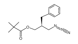 (2S)-3-azido-2-benzylpropyl pivalate Structure