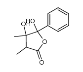 α,β-dimethyl-β,γ-dihydroxy-γ-phenylbutyrolactone Structure