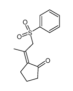 2-(1-(phenylsulfonyl)propan-2-ylidene)cyclopentan-1-one结构式