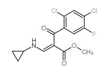 2-(2,4-二氯-5-氟苯甲酰基)-3-环丙胺基丙烯酸甲酯结构式