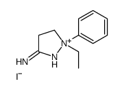 2-ethyl-2-phenyl-3,4-dihydropyrazol-2-ium-5-amine,iodide结构式
