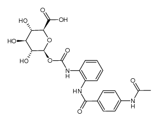 6-[2-(4-acetylamino-benzoylamino)-phenylcarbamoyloxy]-3,4,5-trihydroxy-tetrahydro-2H-pyran-2-carboxylic acid Structure