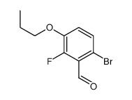 6-溴-2-氟-3-丙氧基苯甲醛结构式