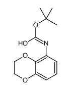 (2,3-二氢苯并[b][1,4]二噁英-5-基)氨基甲酸叔丁酯结构式