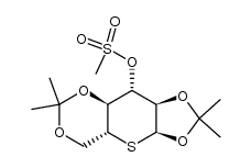 1,2:4,6-di-O-isopropylidene-3-O-methylsulphonyl-5-thio-α-D-glucopyranose结构式