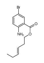 2-氨基-5-溴苯甲酸-3-己烯酯结构式