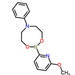 2-(6-Methoxy-2-pyridinyl)-6-phenyl-1,3,6,2-dioxazaborocane结构式