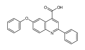 6-苯氧基-2-苯基喹啉-4-羧酸结构式