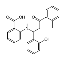 2-[[1-(2-hydroxyphenyl)-3-(2-methylphenyl)-3-oxopropyl]amino]benzoic acid Structure