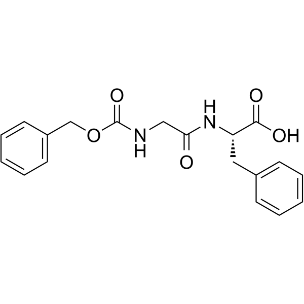 N-苄氧羰基甘氨酰-L-苯丙氨酸结构式