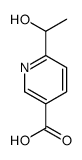 3-Pyridinecarboxylic acid, 6-(1-hydroxyethyl)- (9CI)结构式