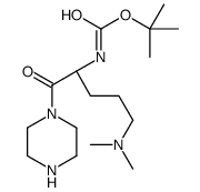 (s)-4-(二甲基氨基)-1-(哌嗪-1-羰基)丁基氨基甲酸叔丁酯结构式