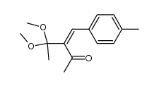 (E)-4,4-dimethoxy-3-(4-methylbenzylidene)pentan-2-one结构式