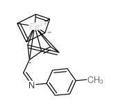 N-ferrocenylmethylene-para-toluidine Structure