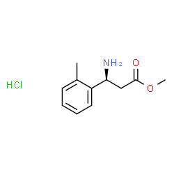 (S)-3-氨基-3-(邻甲苯基)丙酸甲酯盐酸盐结构式
