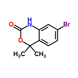 7-溴-4,4-二甲基-1H-苯并[d][1,3]噁嗪-2(4H)-酮结构式
