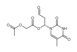 1-[[[2-(Acetyloxy)acetyl]oxy]-3-oxopropyl]thymine Structure
