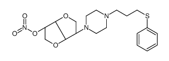 [(3S,3aR,6S,6aS)-3-[4-(3-phenylsulfanylpropyl)piperazin-1-yl]-2,3,3a,5,6,6a-hexahydrofuro[3,2-b]furan-6-yl] nitrate Structure