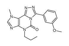 3-(3-methoxyphenyl)-9-methyl-6-propyl-[1,2,4]triazolo[3,4-f]purin-5-one结构式