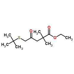 Ethyl 5-tert-Butylthio-2,2-dimethyl-4-oxopentanoate structure