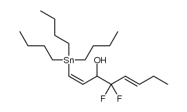 (1Z)-4,4-difluoro-1-(tributylstannyl)octa-1,5-dien-3-ol Structure